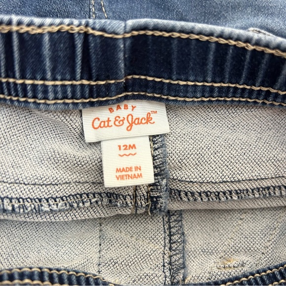 Cat & Jack 12M Boy Drawstring Jogger Blue Jeans - Picture 3 of 4
